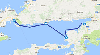 Bodrum - Karacasogut (Mini Tour) with A/C Boats